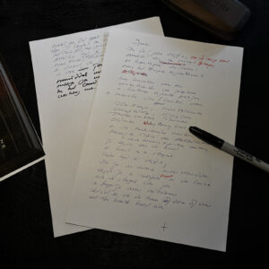 Handgeschreven tekst Facebook bericht